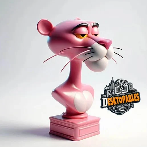 The Pink panther bust and plinth