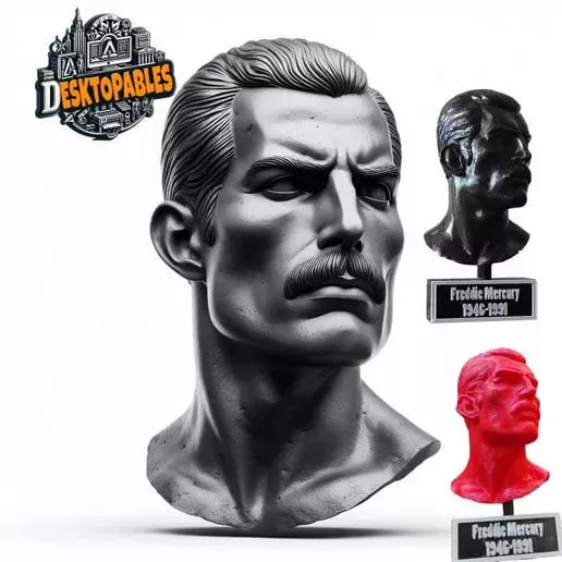 Freddie Mercury bust and plinth