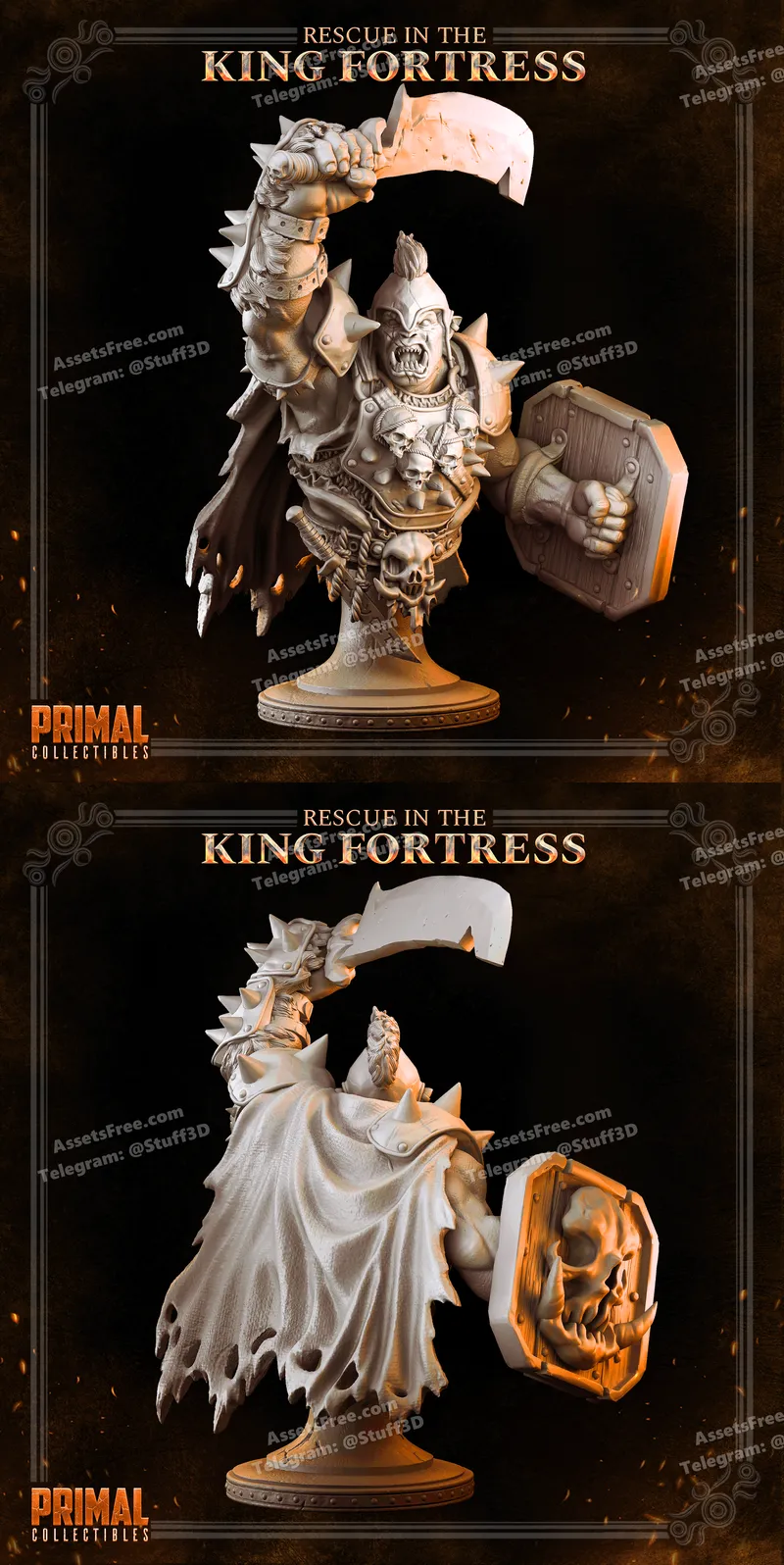 THROG ORC WARLORD BUST