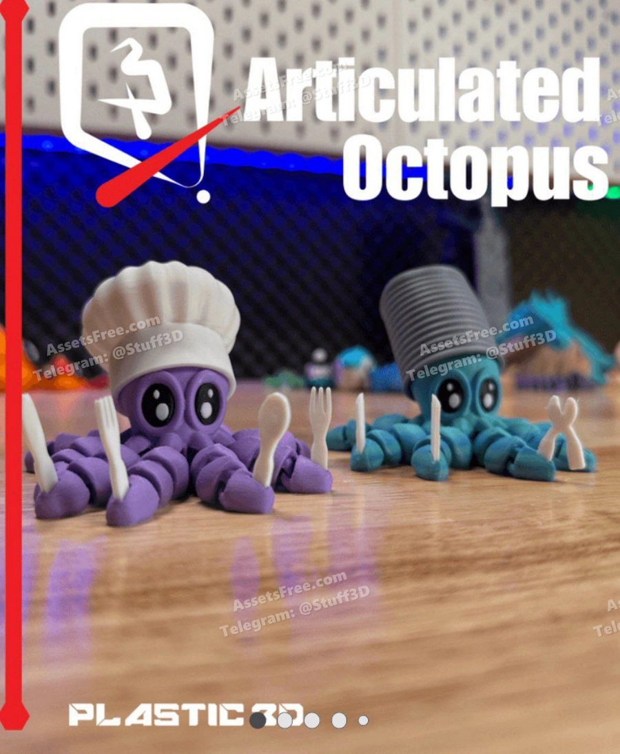 Articulated Octopus Chef