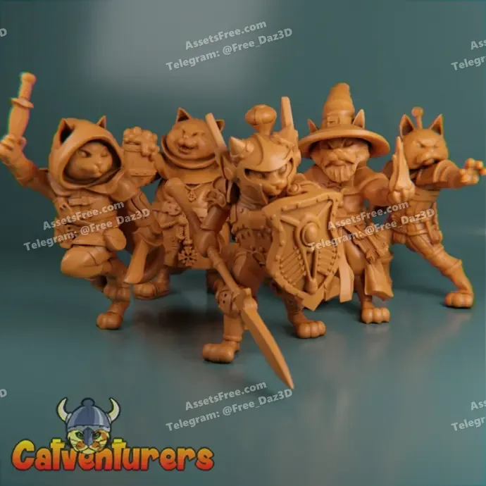 Claws And Casters Fantasy Cats Rpg Party
