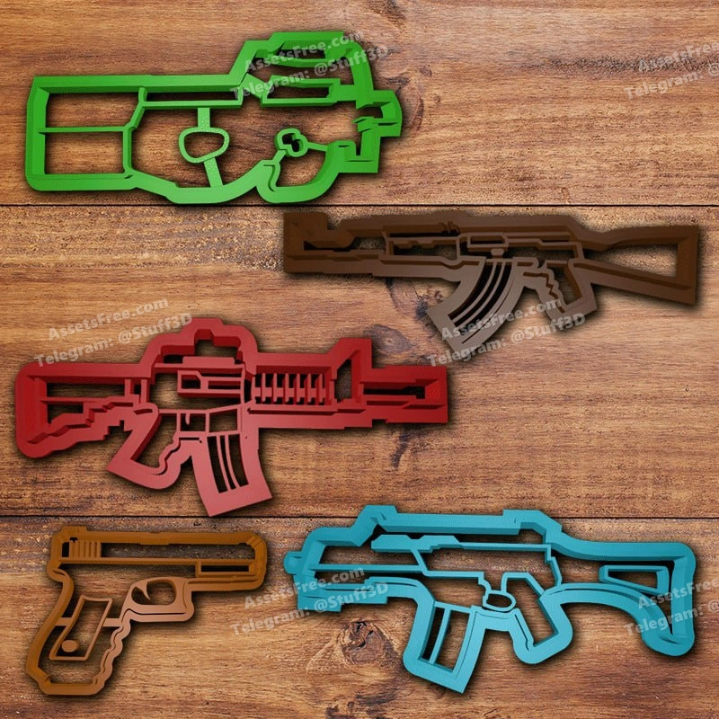 Guns Cookie Cutter Set