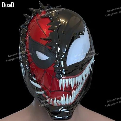 Swappable Open Face Venom Spider Man helmet
