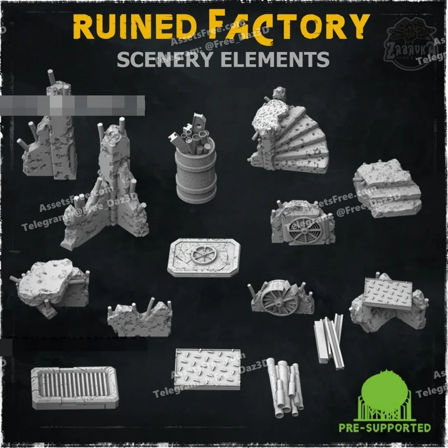 Resin Base Toppers For Warhammer 40K / AOS – Ruined Empire City (UK Made)