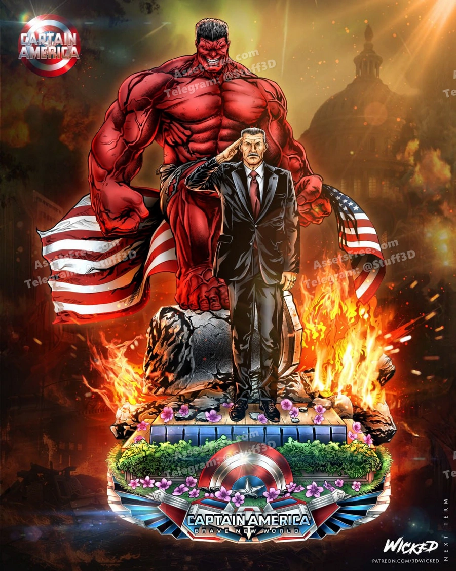 Red Hulk and Ross Diorama