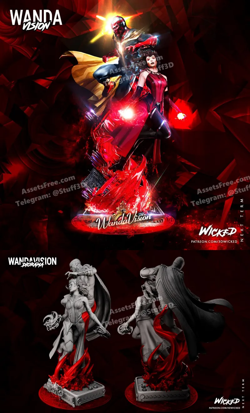 Wanda & Vision Base Diorama