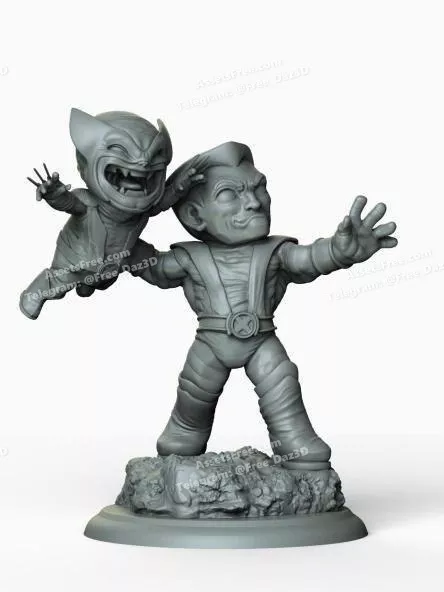 Colossus and Wolverine chibbi