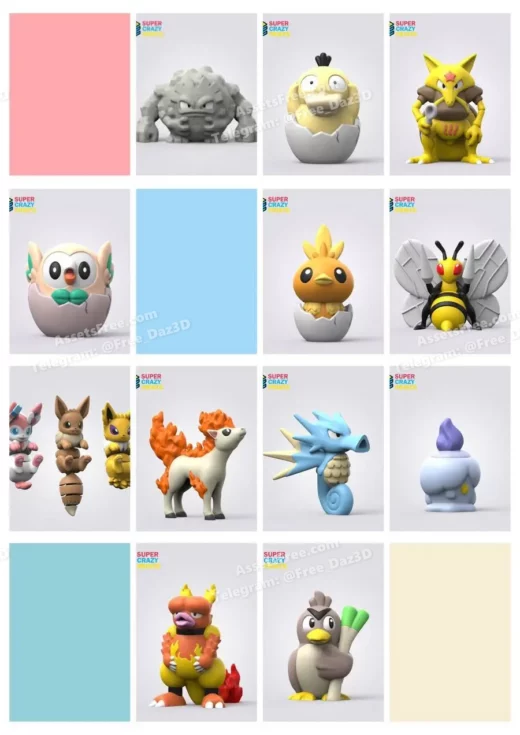 02-25 pokemon february pack - 3D model for printing | AssetsFree.com
