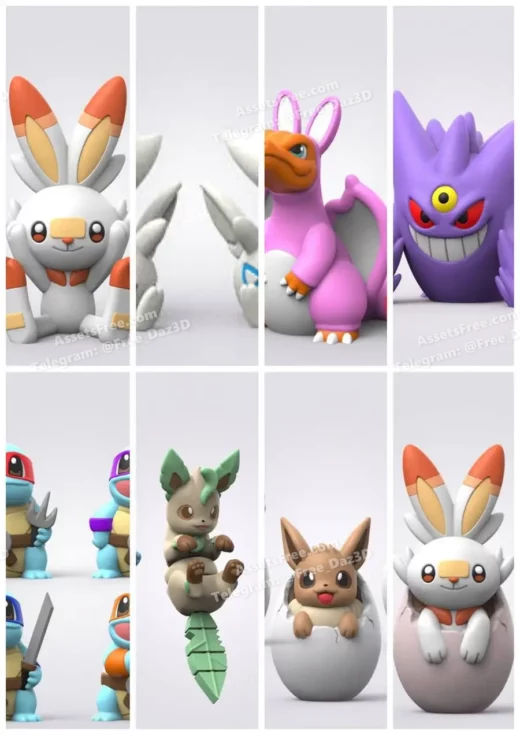 03-25 pokemon march pack - 3D model for printing | AssetsFree.com