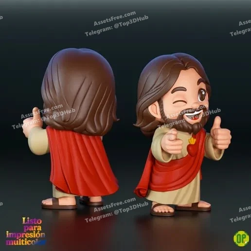 1-jesús-chibi-color-print-rdy-op- - 3D model for printing | AssetsFree.com