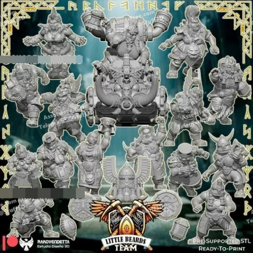 202407_little beardes girls - 3D model for printing | AssetsFree.com