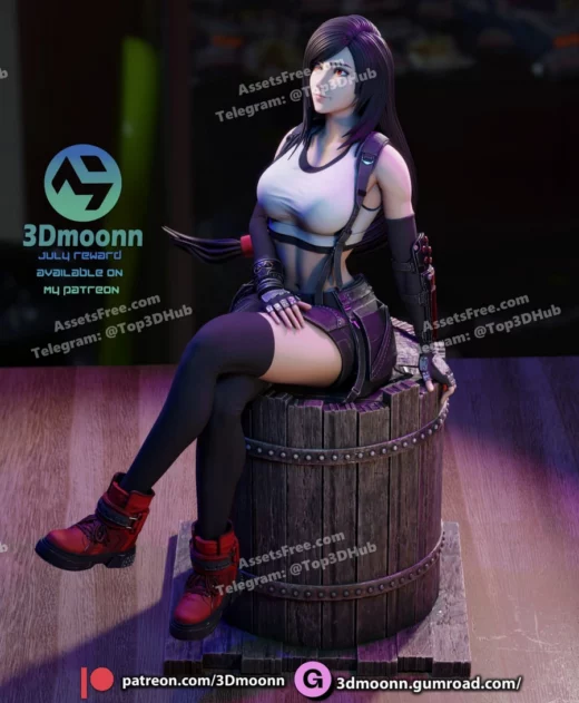 3dmoonn final fantasy tifa lockhart