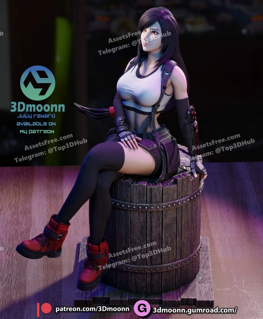 3Dmoonn – Final Fantasy – Tifa Lockhart – STL 3D Print Model | AssetsFree.com 3dmoonn final fantasy tifa lockhart