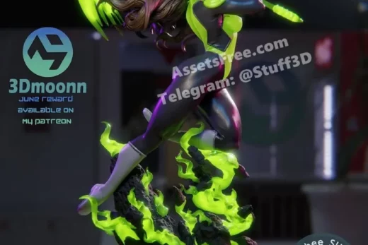 3dmoonn – dc – jessica cruz - 3D model for printing | AssetsFree.com