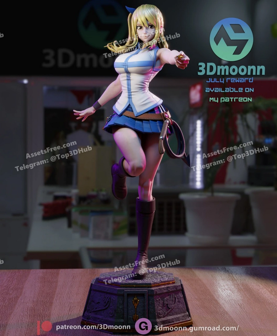 3dmoonn – fairy tail – lucy heartfilia nsfw - 3D model for printing | AssetsFree.com