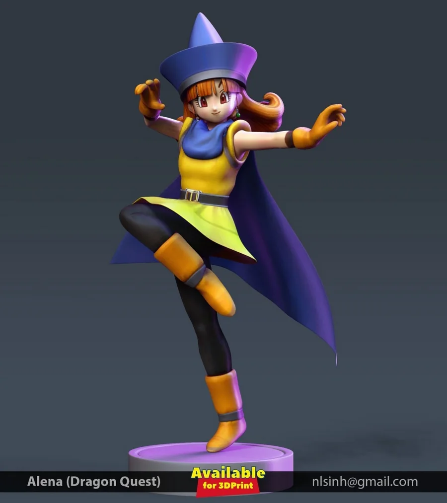 Alena dragon quest fanart @top3dhub