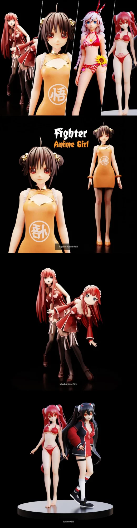 Anime girls @top3dhub