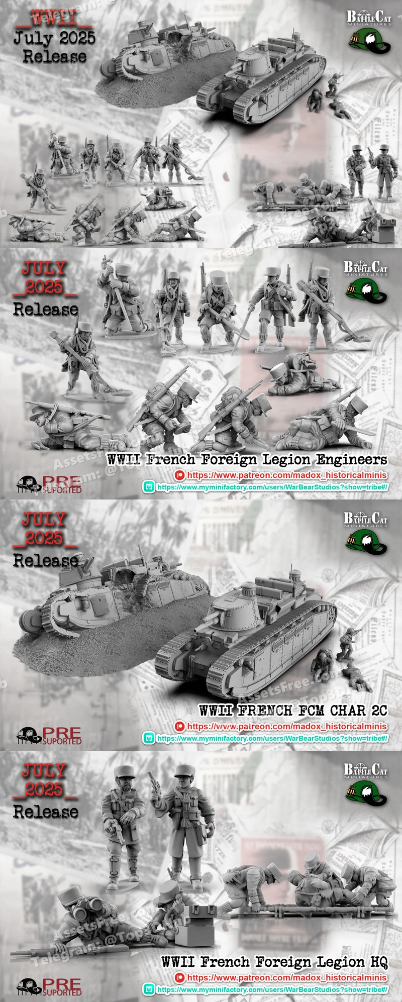 Battlecat miniatures wwii french foreign legion 07 2025 t me moxomor