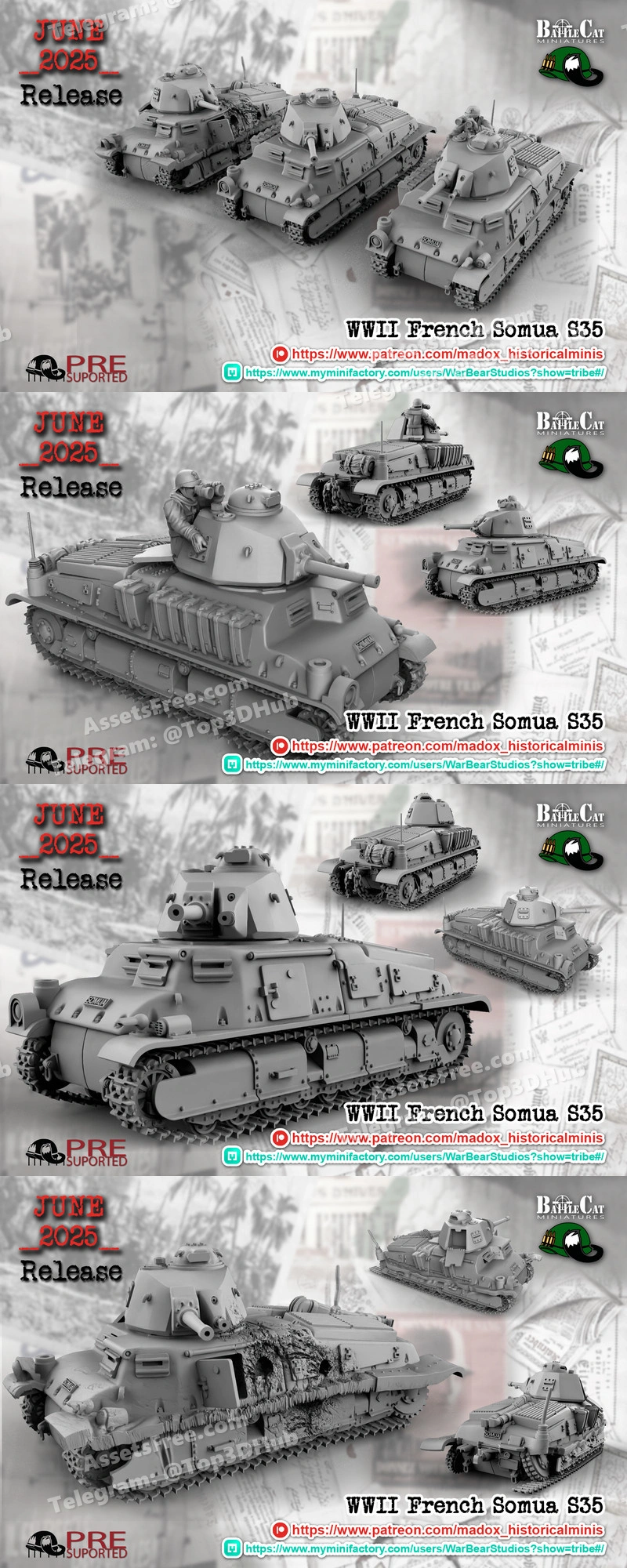 Battlecat miniatures wwii french somua s35 06 2025