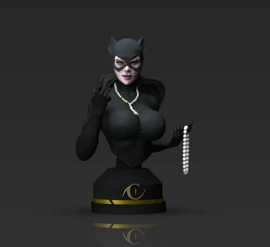 Catwoman Bust_@Top3DHub – STL 3D Print Model | AssetsFree.com Catwoman bust @top3dhub