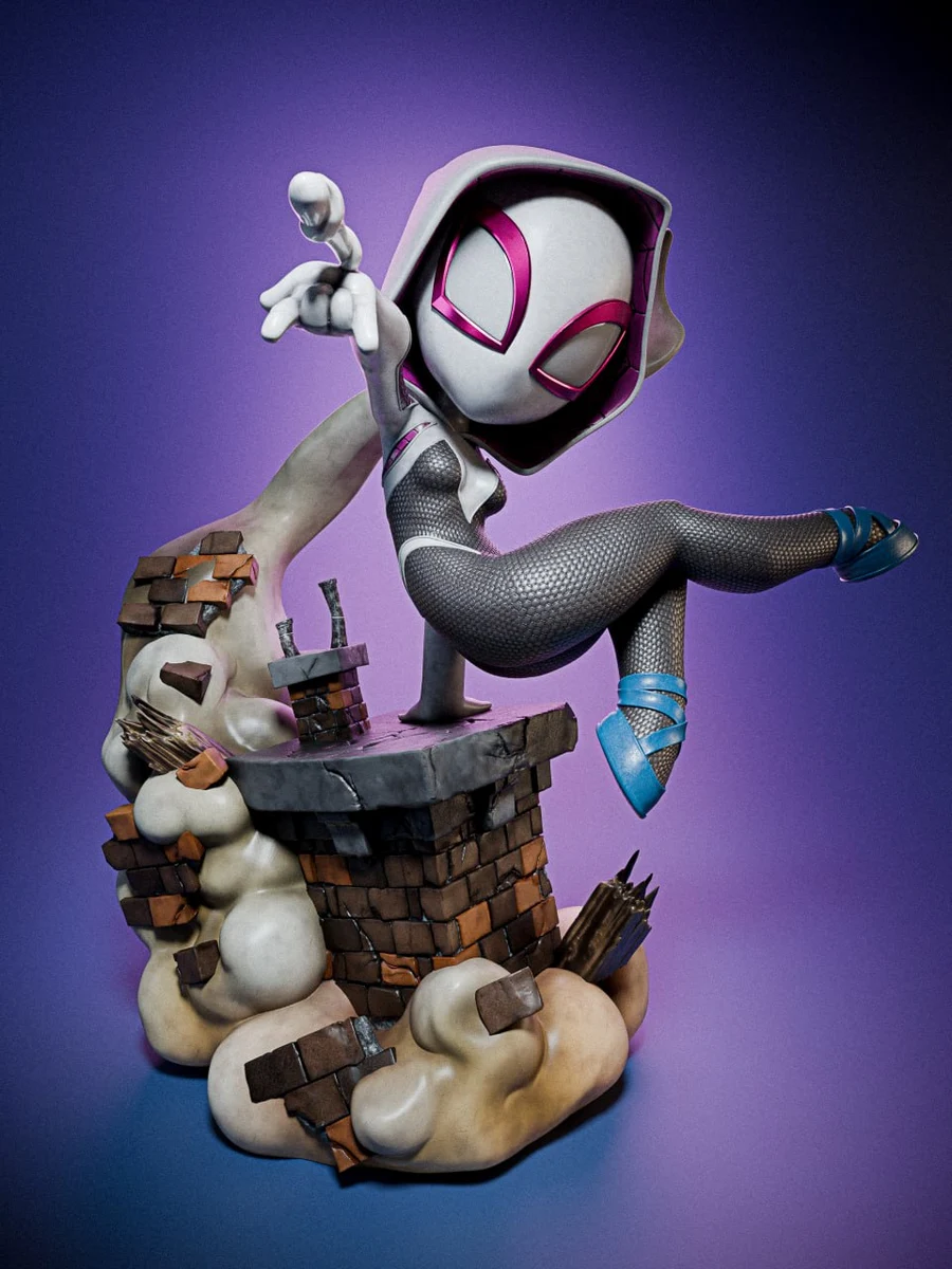 Chibistation Gwen – STL 3D Print Model | AssetsFree.com Chibistation gwen