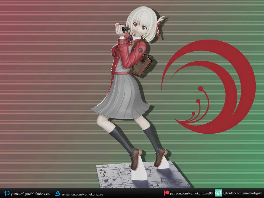 Chisato nishikigi figure @top3dhub