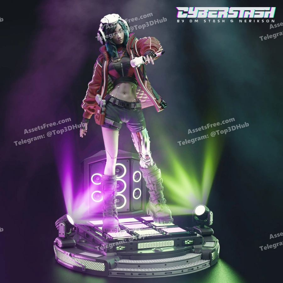 Cyberpunk Funk Idol – Hina Wavefront Stevens – STL 3D Print Model | AssetsFree.com Cyberpunk funk idol hina wavefront stevens