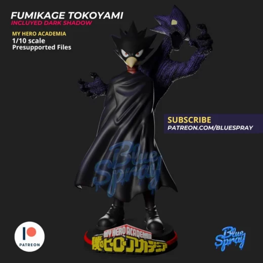 Fumikage tokoyami presupported @top3dhub