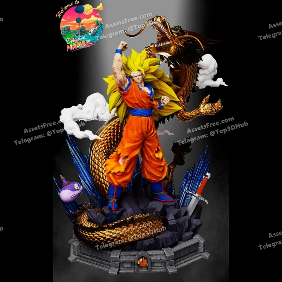 Goku super saiyan 3 dragon