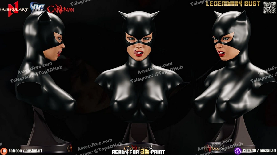 Nuskulart catwoman dc universe collectible legendary bust
