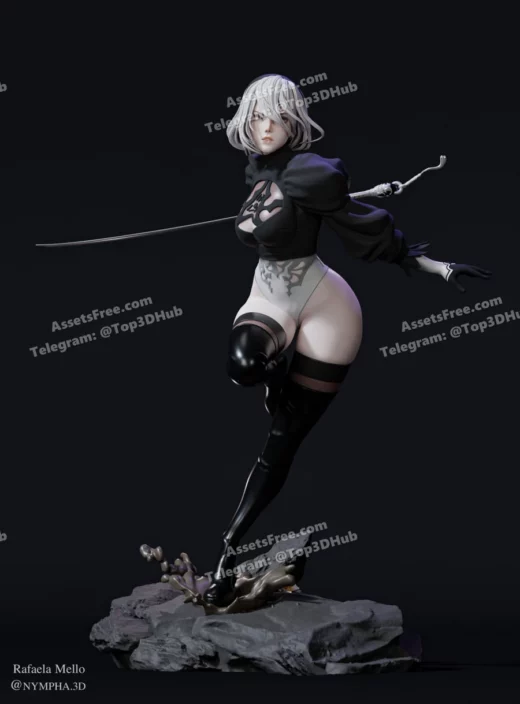 Nympha – 2b nier automata – 3d print model stl