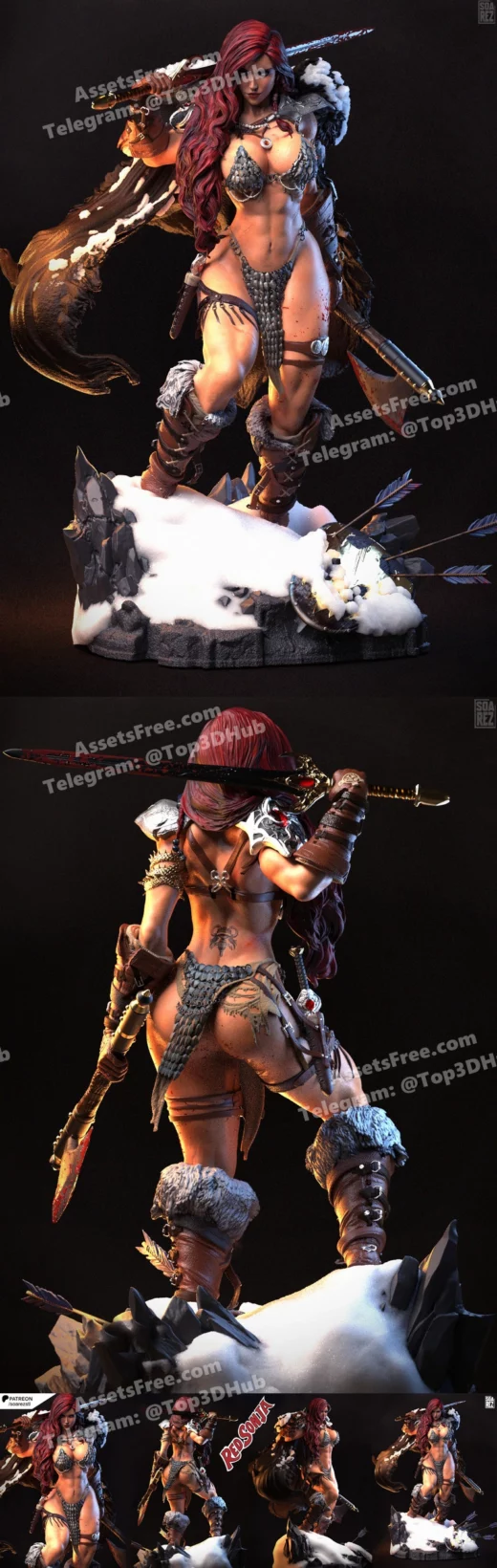 Red sonja soarez stl patreon