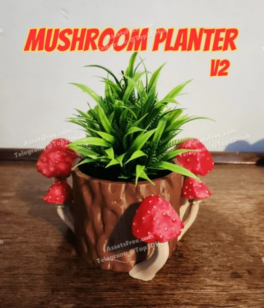 Realistic mushroom planter!!