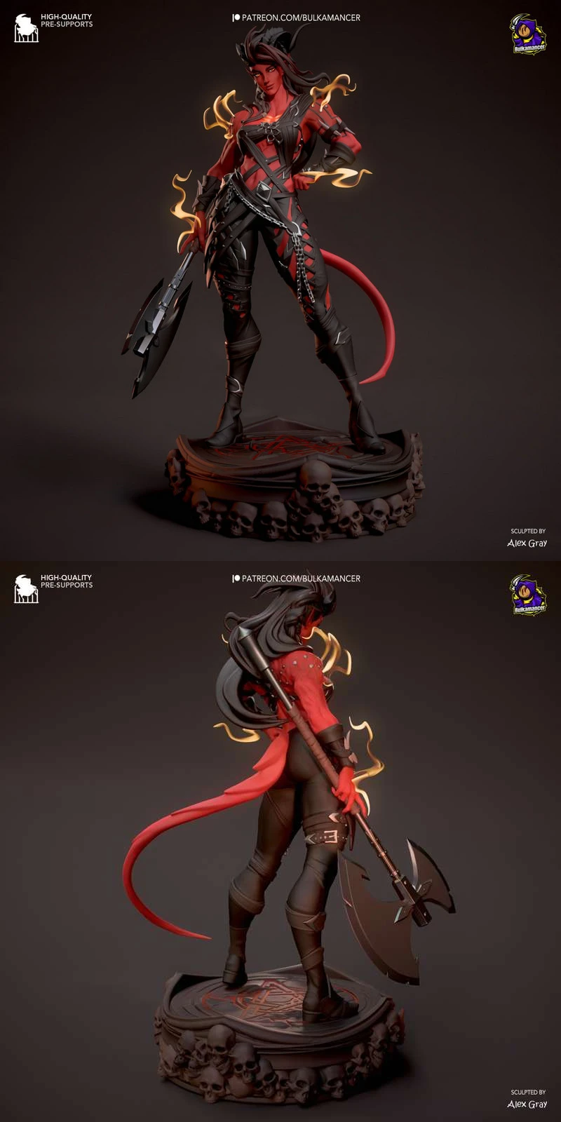 Stylized karlach (baldur's gate 3) bulkamancer