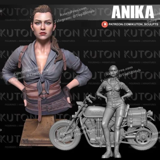 anika and motor printable kuton - 3D model for printing | AssetsFree.com