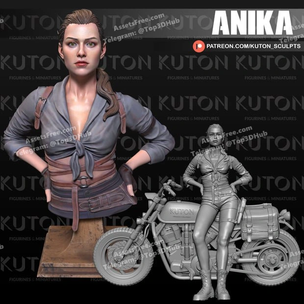 anika and motor printable kuton - 3D model for printing | AssetsFree.com