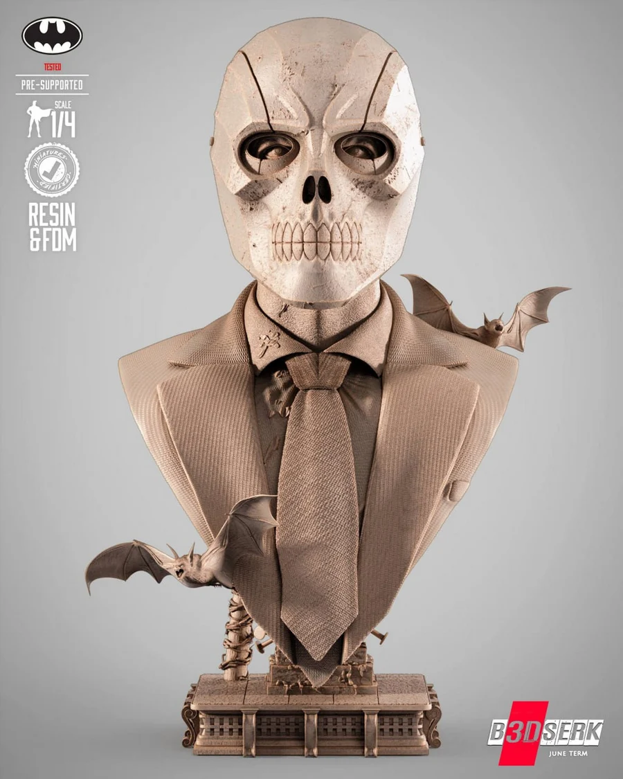 b3dserk – black mask portrait bust - 3D model for printing | AssetsFree.com