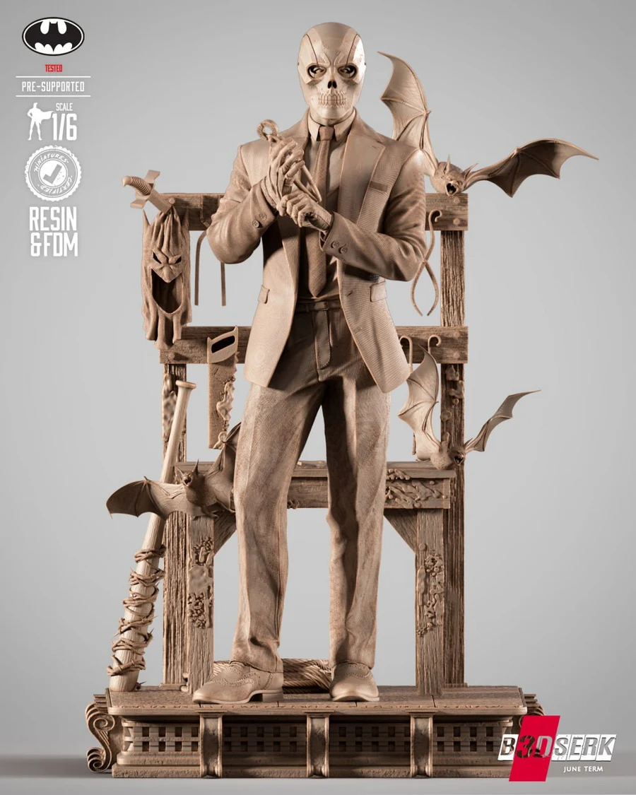 b3dserk – black mask sculpture - 3D model for printing | AssetsFree.com