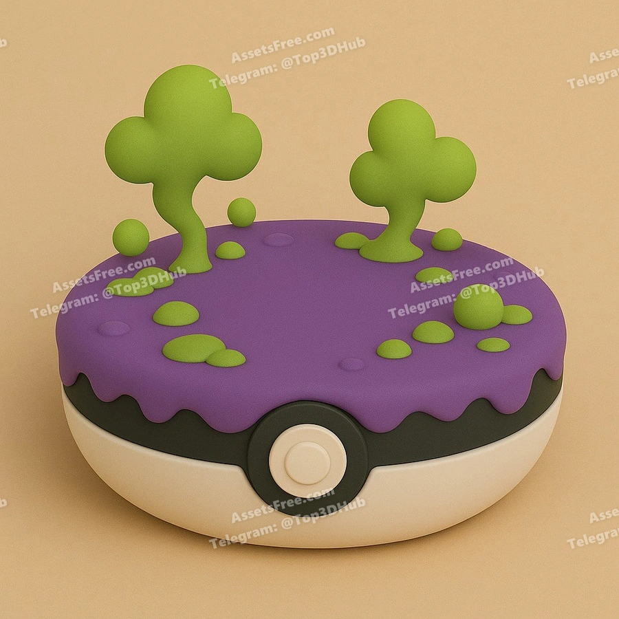 base poison – STL 3D Print Model | AssetsFree.com base poison - 3D model for printing | AssetsFree.com