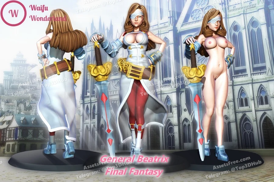 beatrix final fantasy – waifu wonderland - 3D model for printing | AssetsFree.com