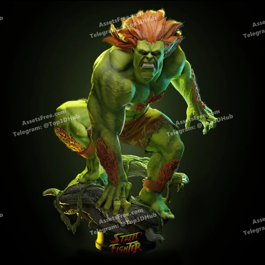 blanka full figure - 3D model for printing | AssetsFree.com