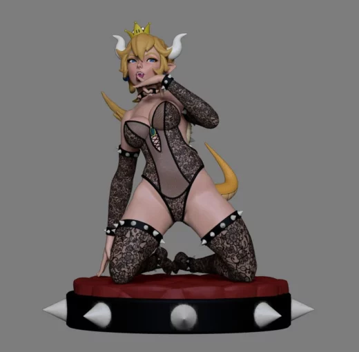 bowsette nsfw + lingerie - 3D model for printing | AssetsFree.com