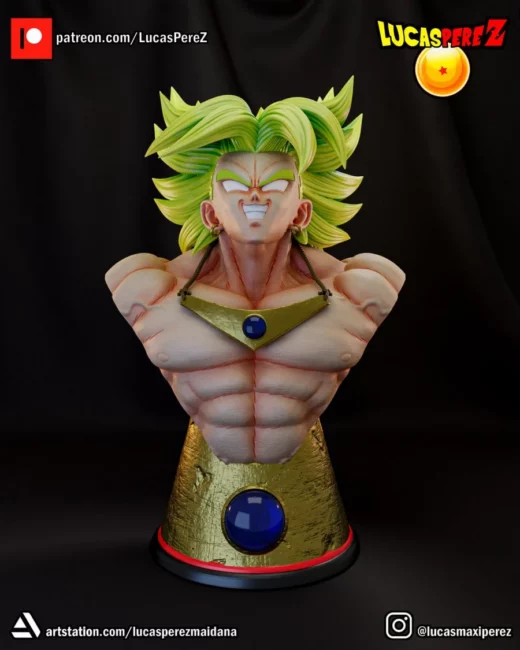 broly bust lucas perez - 3D model for printing | AssetsFree.com