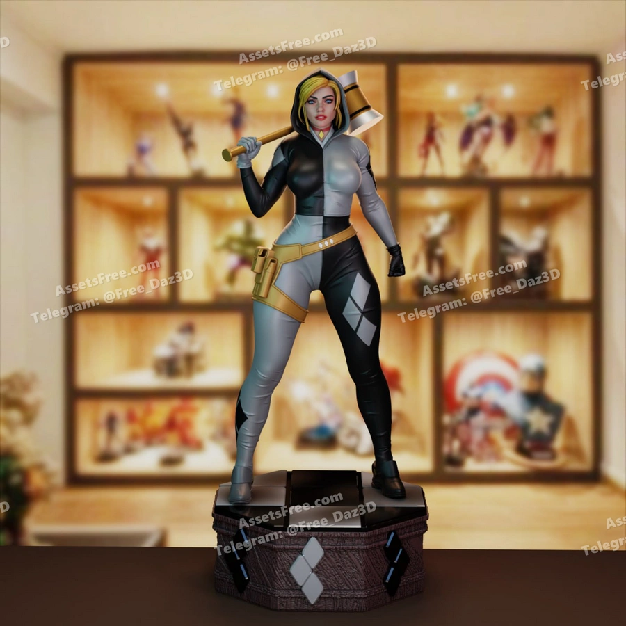 brunoart3dstl – dc – harley quinn - 3D model for printing | AssetsFree.com