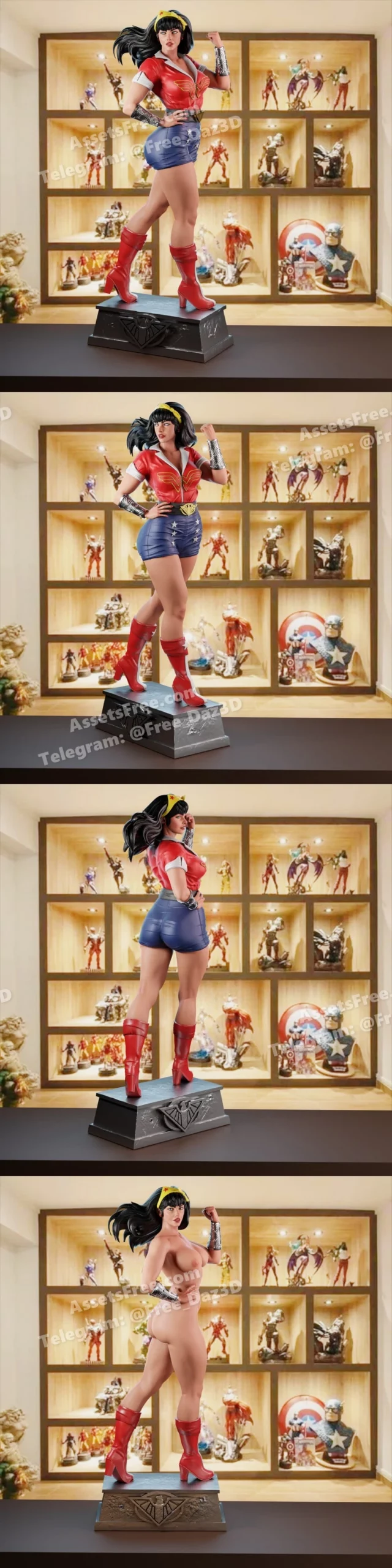 Wonder Woman 3D print model Free - Brunoart3dstl Dc Wonder Womannsfwrar Scaled.webp