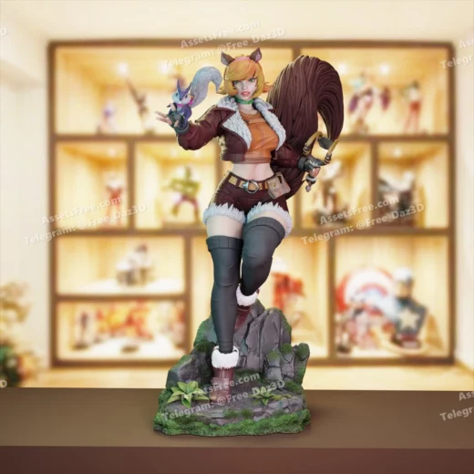 brunoart3dstl – marvel – squirrel girl - 3D model for printing | AssetsFree.com