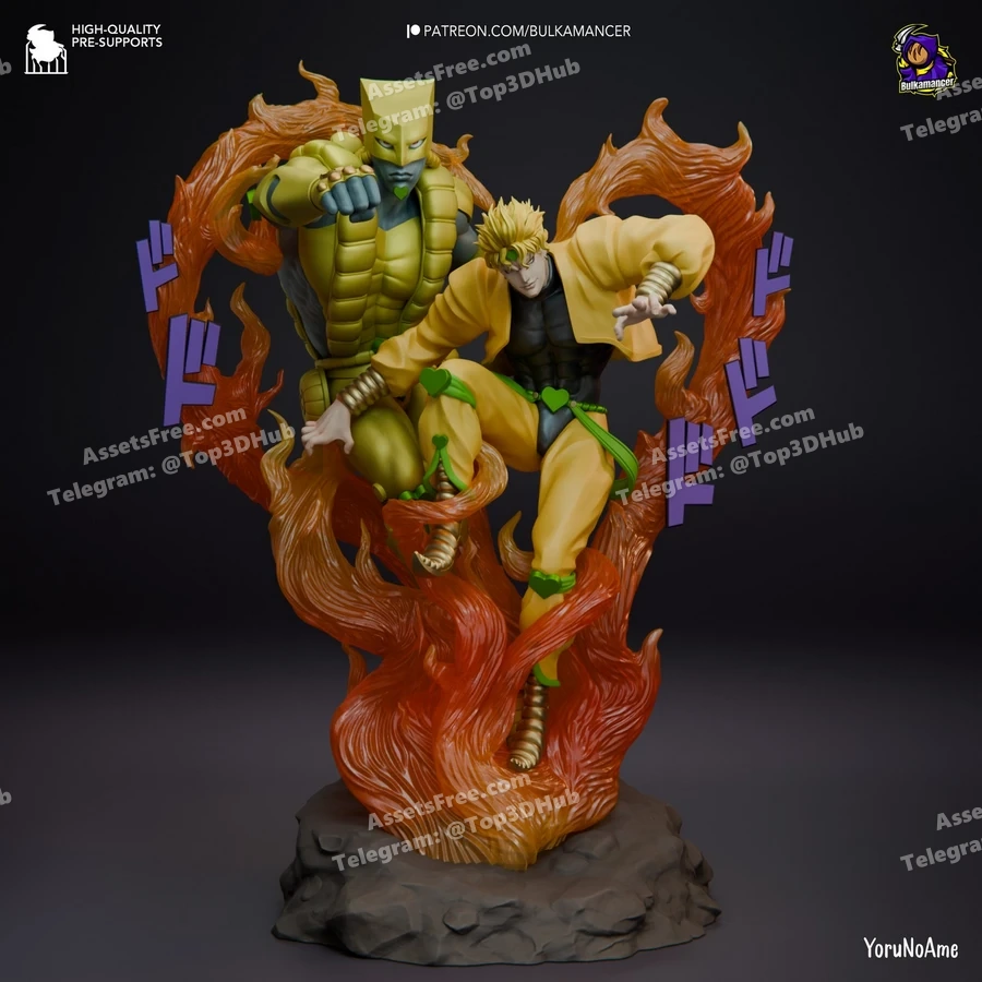 bulkamancer sculpts – dio y el mundo jojos bizarre adventure - 3D model for printing | AssetsFree.com