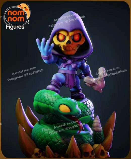 chibi skeletor – he-man - 3D model for printing | AssetsFree.com