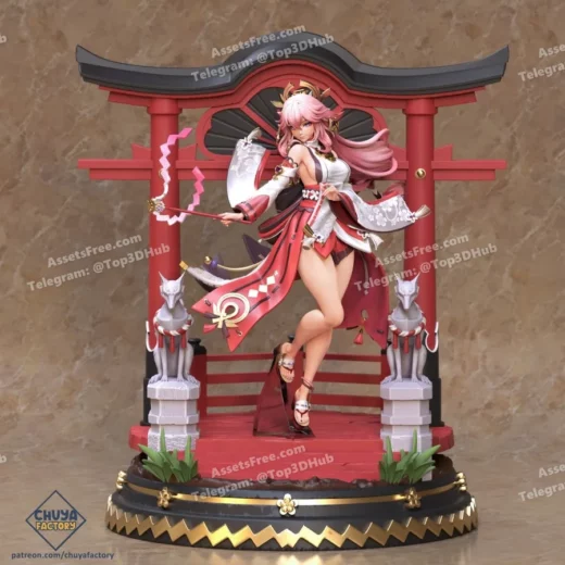 chuya factory – genshin impact – yae miko - 3D model for printing | AssetsFree.com