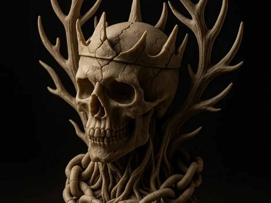 crowned roots of silence - 3D model for printing | AssetsFree.com
